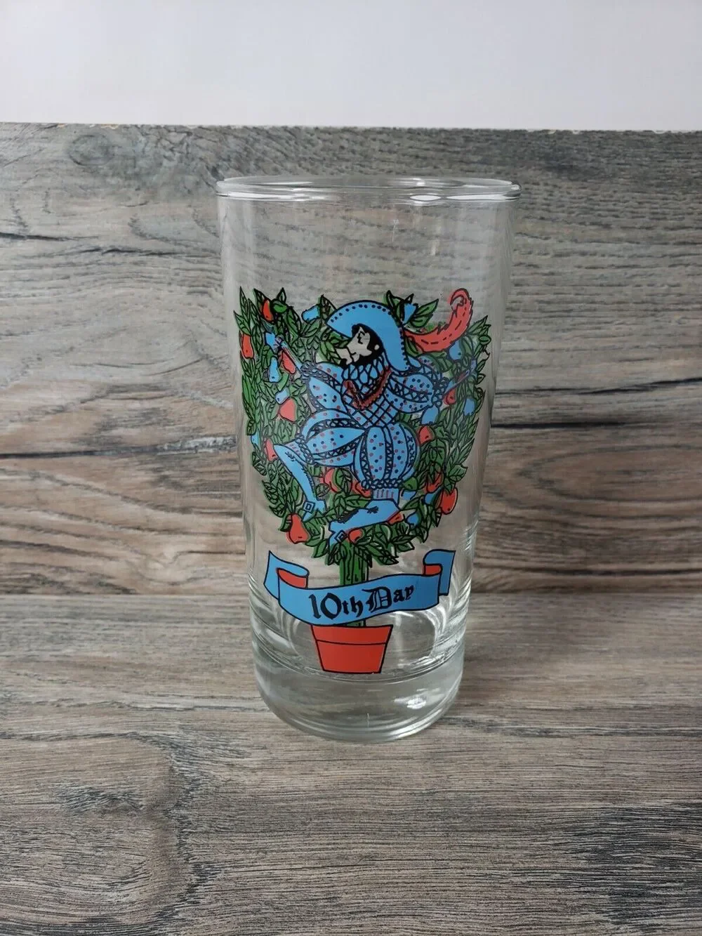 Twelve Days of Christmas by Indiana Glass 12 oz Replacement Glass Day 10
